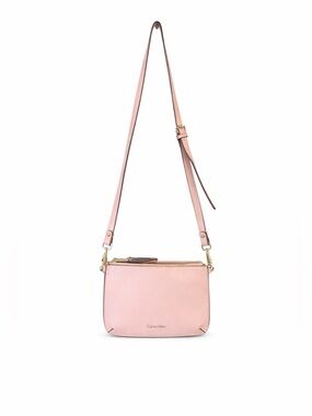 CALVIN KLEIN Women’s Peach & Tan 3 N 1 Crossbody Bag Purse Crossbody Bag